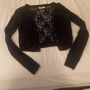 Hollister Black Lace Cardigan